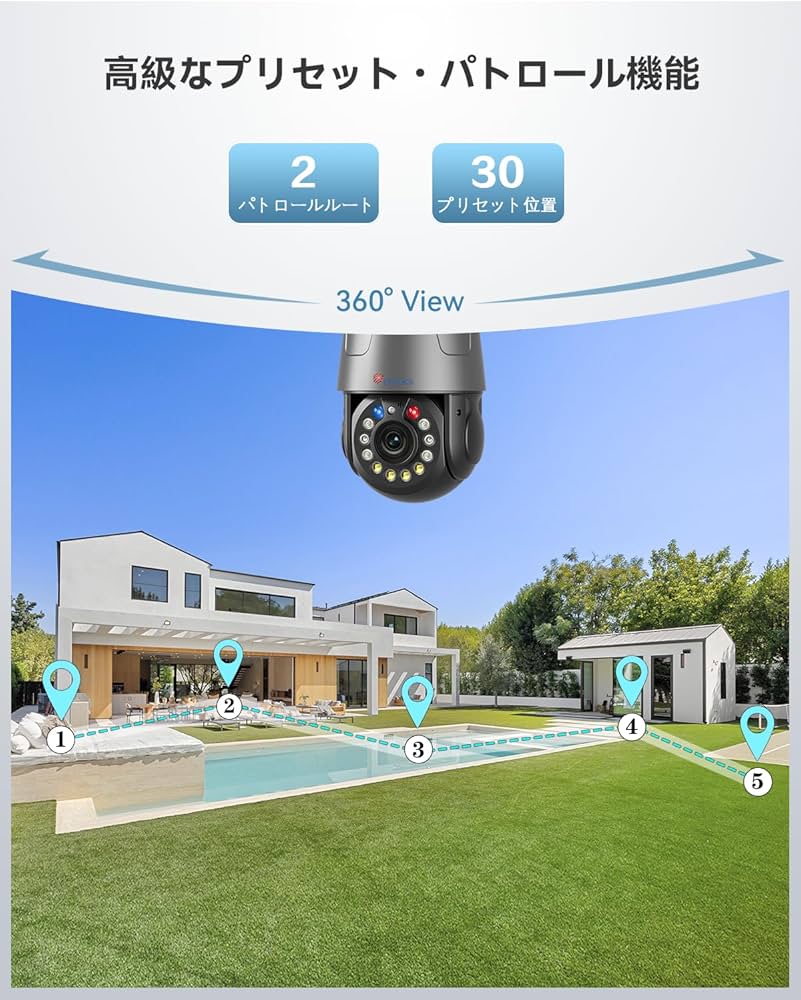 防犯カメラ 屋外 360° Ctronics 770-W 770C どちらか Amazon.co.jp: Ctronics 防犯カメラ 屋外 4K 800万画素 30倍光学ズーム